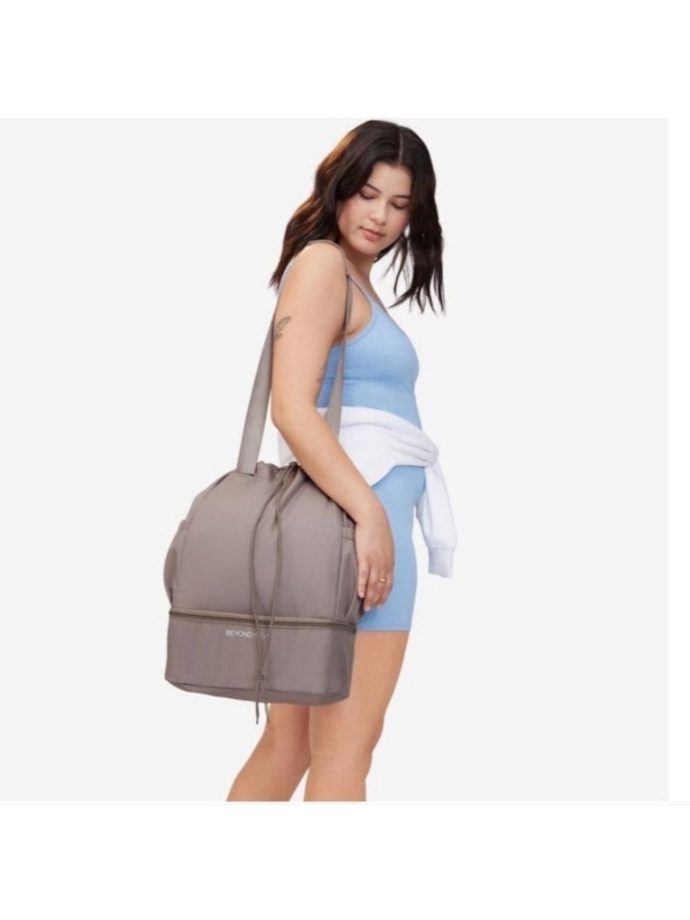 Beyond Yoga Convertible Gym Bag Backpack in Birch NEW! - Picture 2 of 12